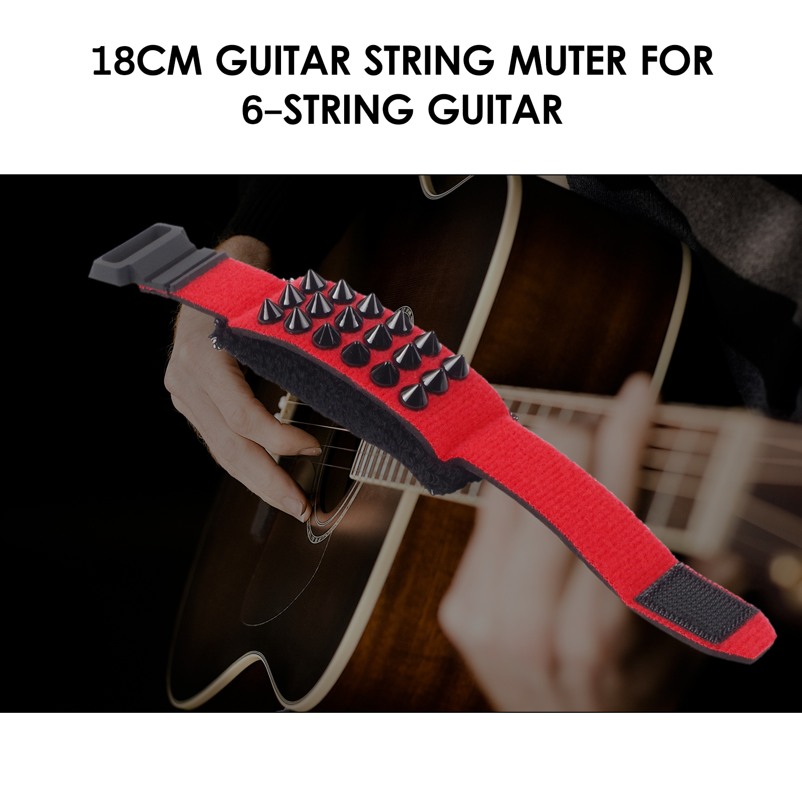 18cm Guitar String Mute Guitar Gear Fretboard Muting Wrap Punk Style String Dampener String Muter for 6-String Guitar