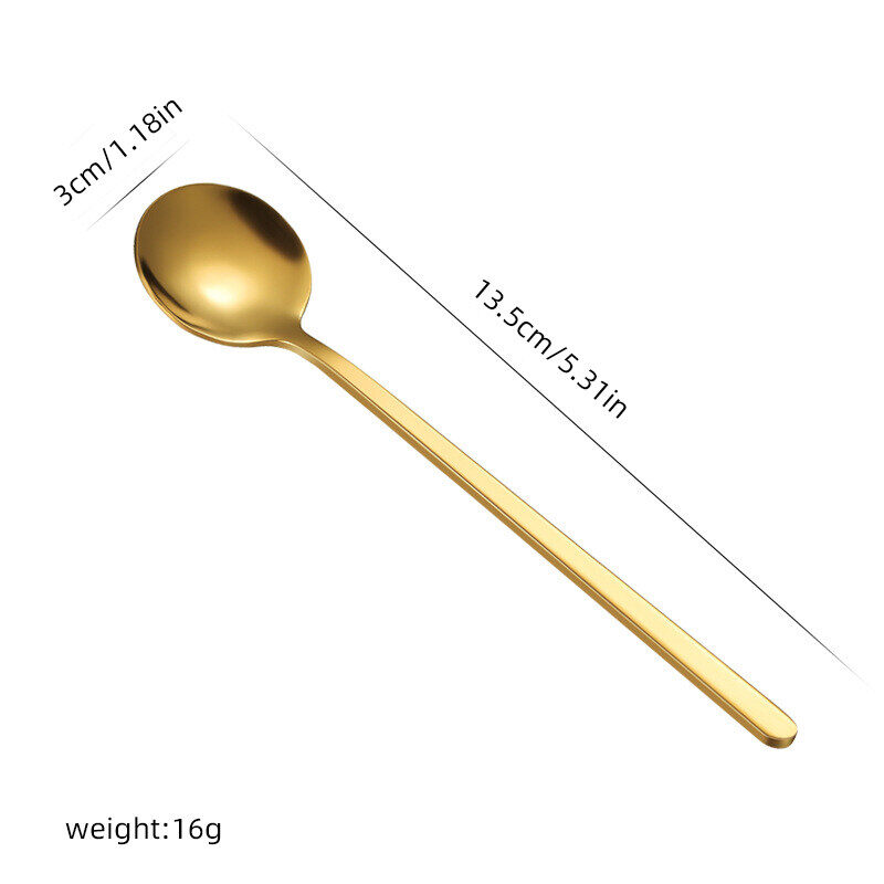 Stainless steel small round coffee spoon