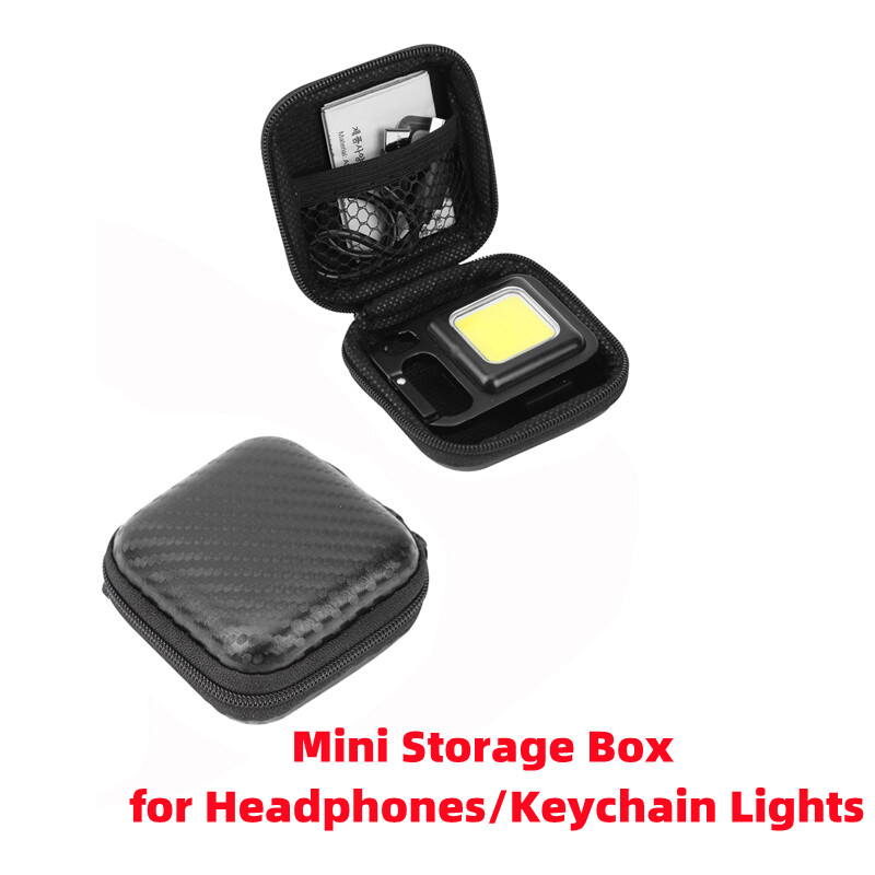 1/2Pcs Xách Tay Nhỏ Lưu Trữ Hộp Vuông Keychain Lưu Trữ Ánh Sáng Túi EVA Chống Sốc Cứng Moistureproof Túi Tai Nghe