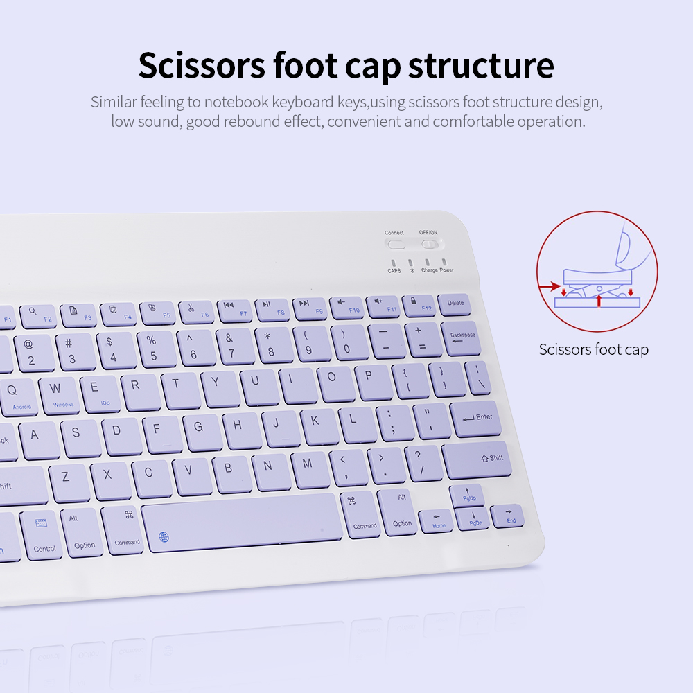 Bàn Phím BT Không Dây 10-Inch Bàn Phím BT Có Thể Sạc Lại Nhiều Màu Thông Dụng Ba Hệ Thống Máy Tính Bảng Điện Thoại Di Động Bàn Phím Phổ Thông, Màu Xanh Lá Cây