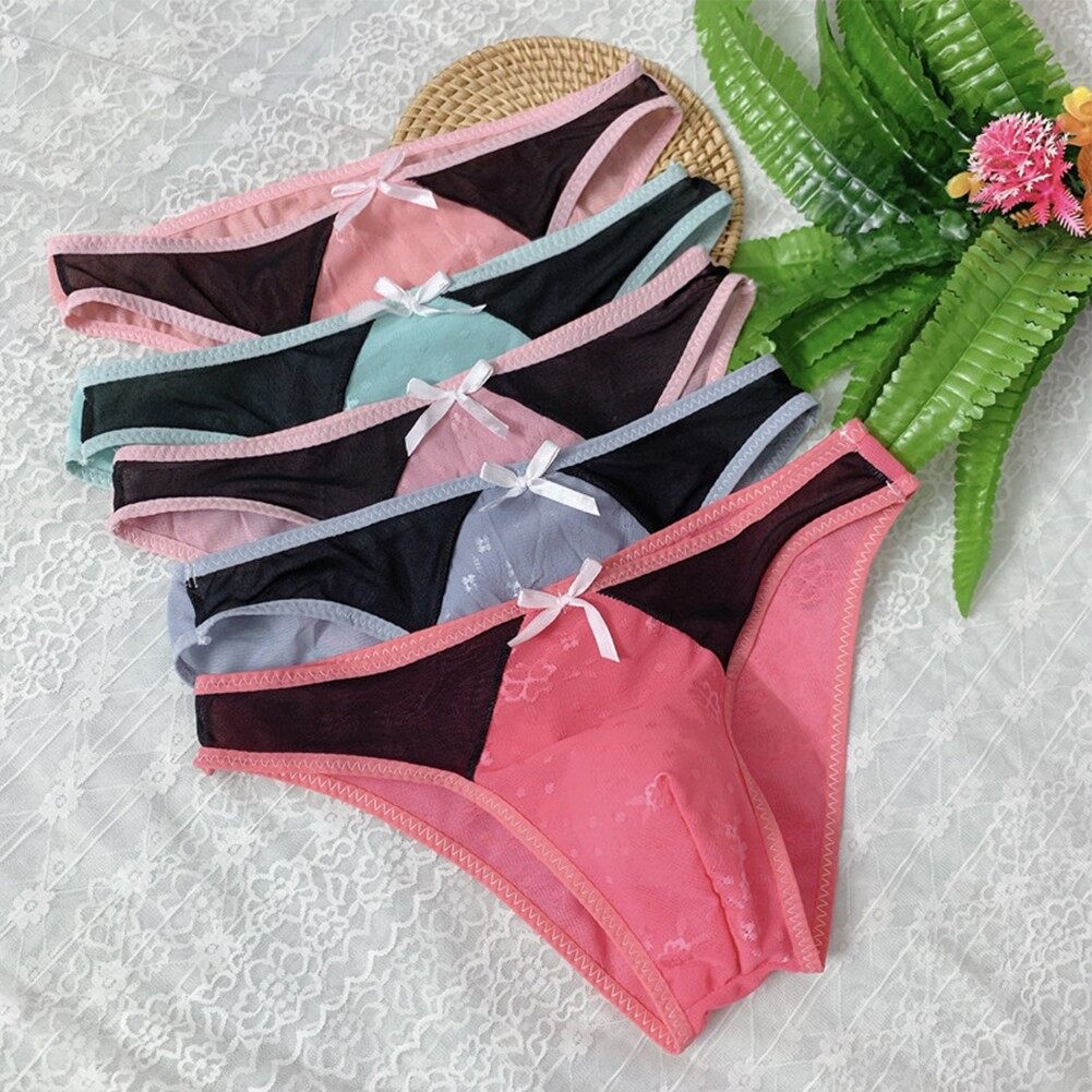 【specialthing】 Sissy Underpants For Men Ultra-Thin Breathable Jacquard Large Underwear 【Ready Stock】