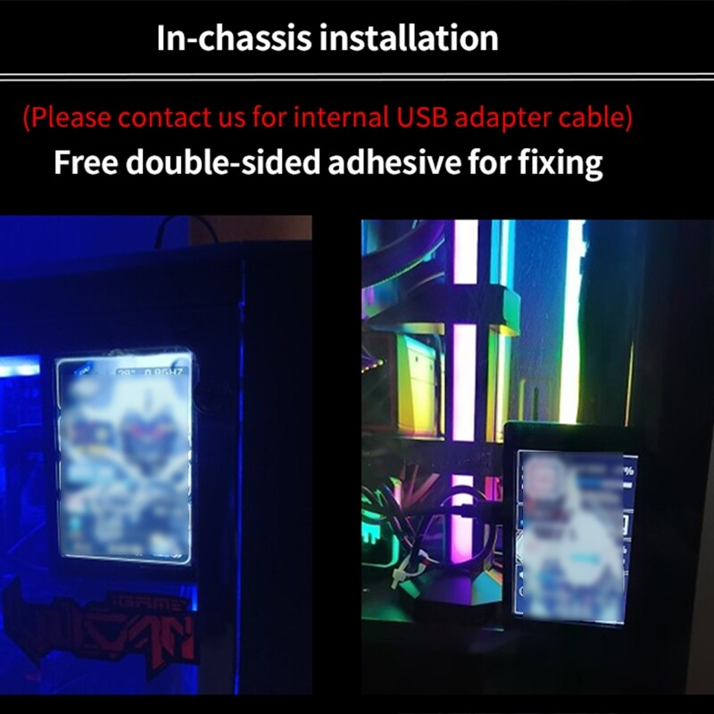 New 3.5 Inch IPS TYPE-C Secondary Screen Computer CPU GPU HDD MonitorUSB Display For Freely AIDA64 Mini Monitor
