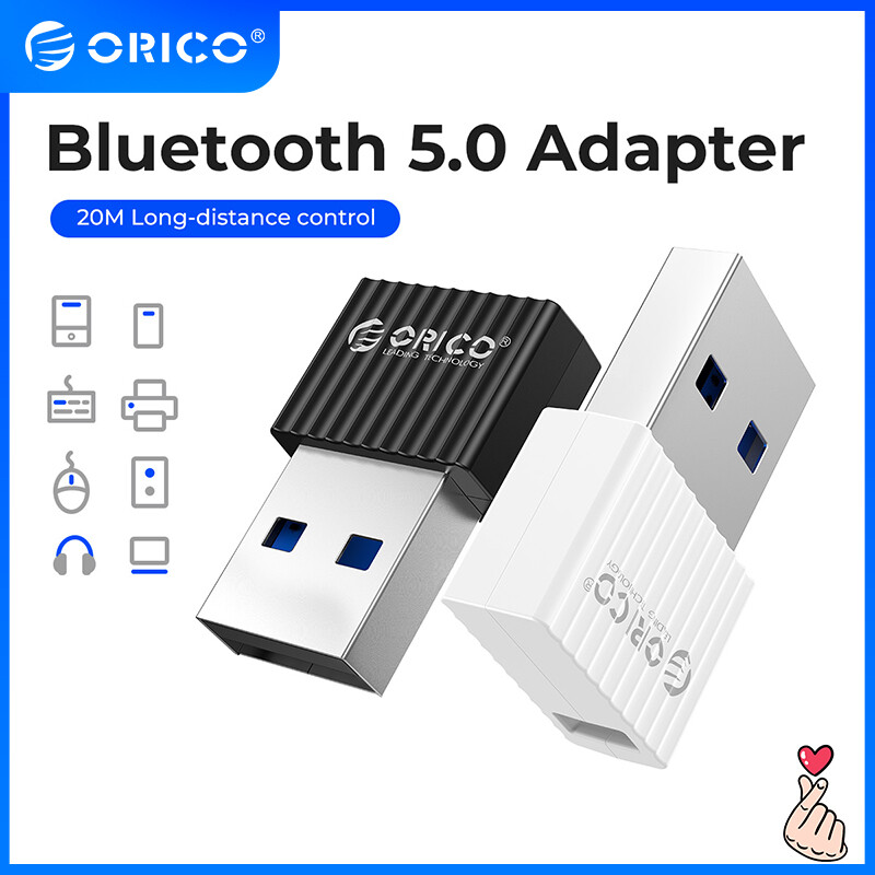 ORICO Wireless Bluetooth 5.0 Dongle Adapter Mini Music Receiver for PC Speaker Mouse Laptop