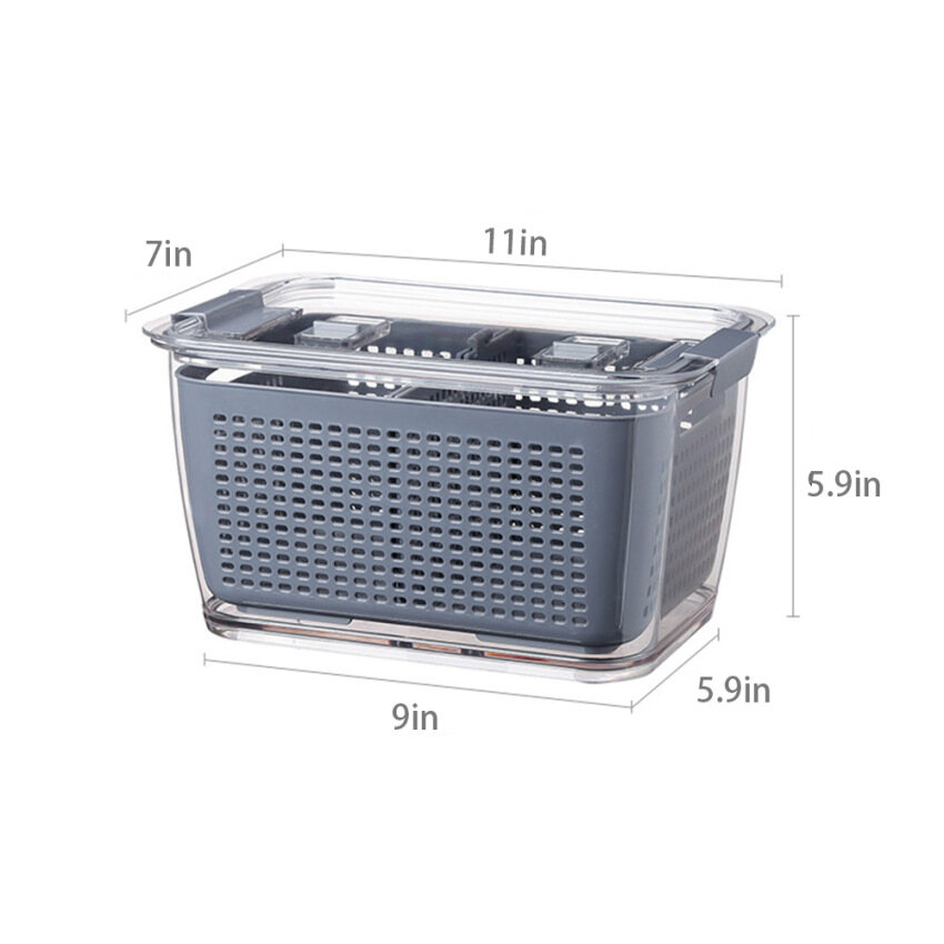 Hộp nhựa đựng đồ nhà bếp, hộp trữ đồ tươi, bảo quản trái cây, rau củ, Hộp Trữ Đồ Có Nắp Đậy