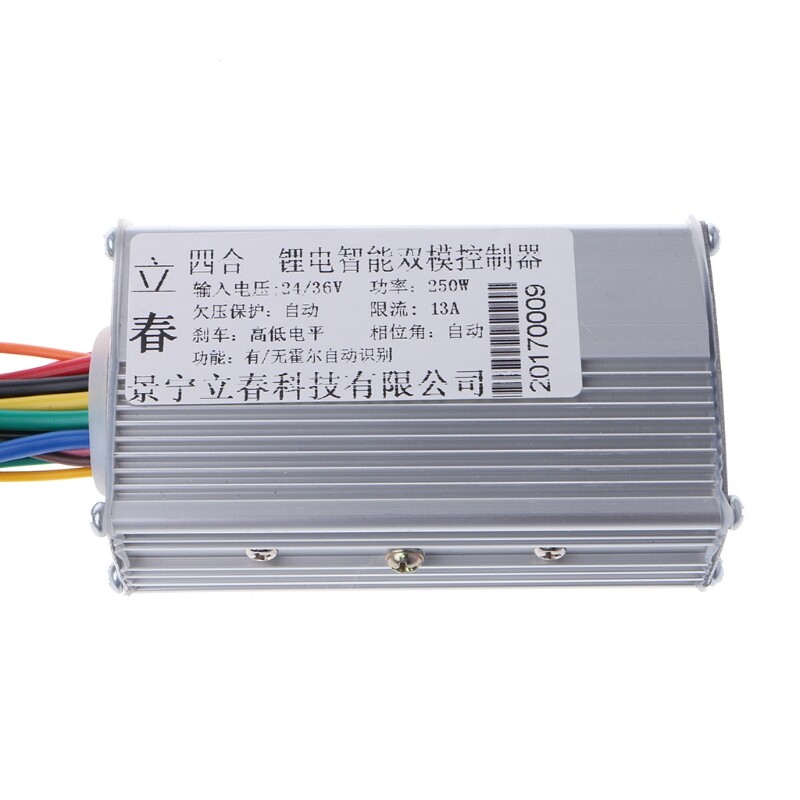 Bộ Điều Chỉnh Không Chổi Than DC 24/36V 250W Bộ Điều Khiển Tốc Độ Động Cơ Điện Xe Scooter E-bike