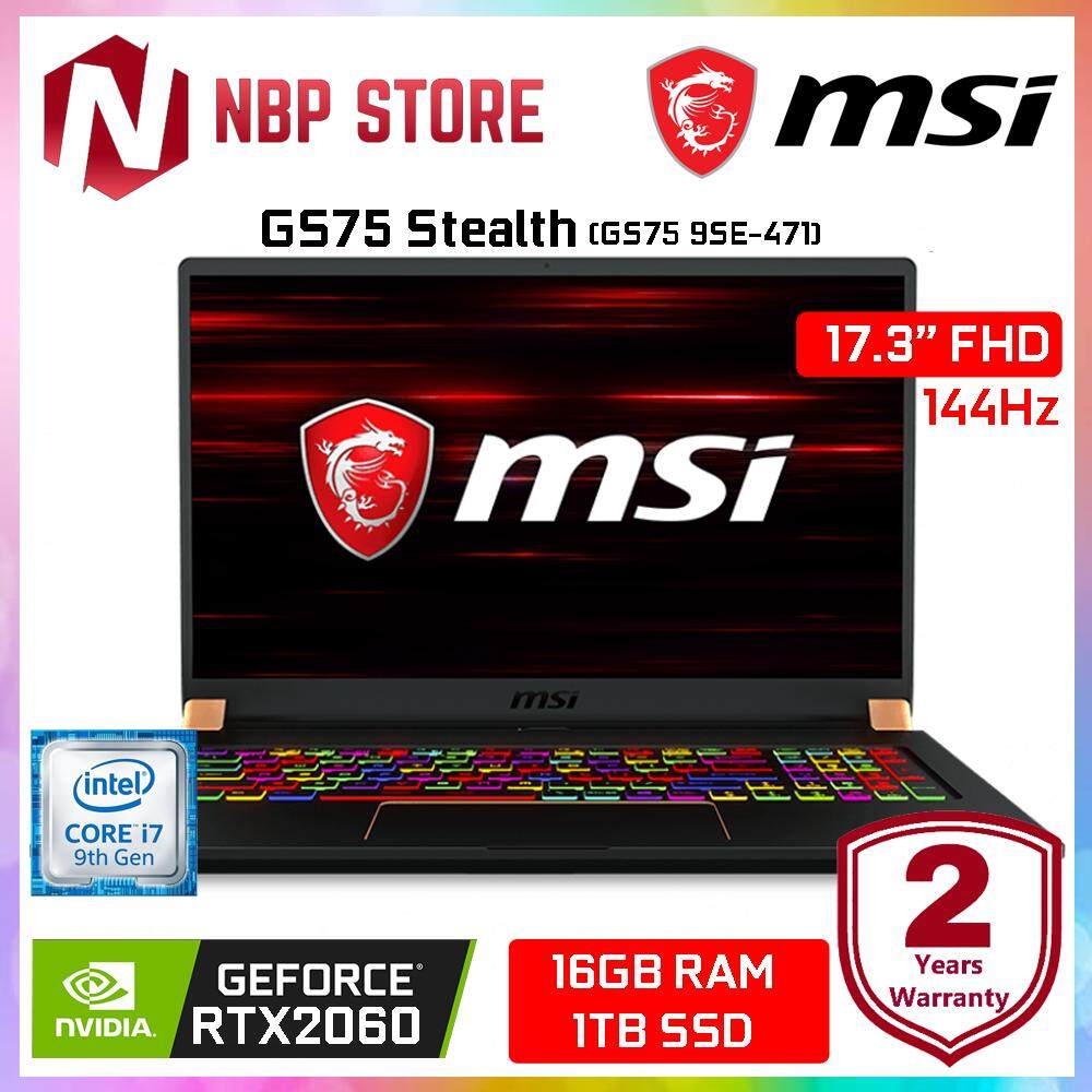 MSI Stealth GS75 9SE-471 17.3 FHD IPS 144Hz Gaming Laptop (i7-9750H, 16GB, 1TB SSD, RTX2060 6GB Max-Q, W10) Malaysia