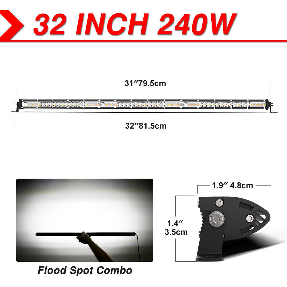 Led Bar offroad 12'' 20'' 12V 24V Sigle Row Running Driving fog LED Lights Bar for Car Jeep ATV Truck Boat Headlight