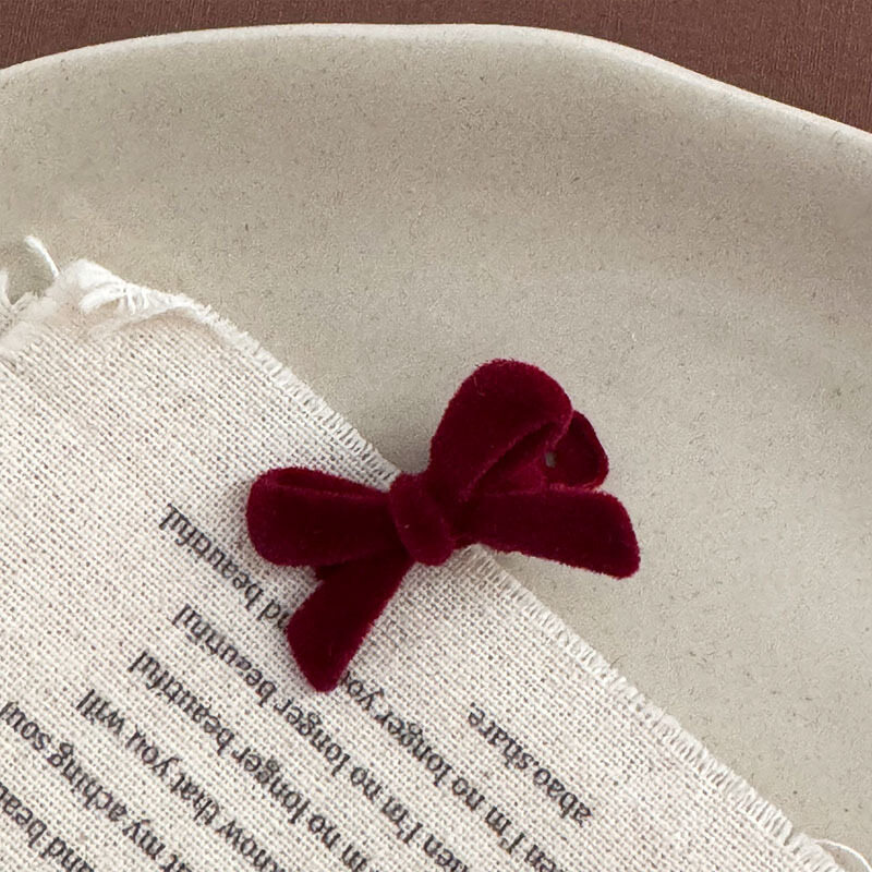 Miaoya korean version of the red velvet bow hair clips women ins cute student new year gift
