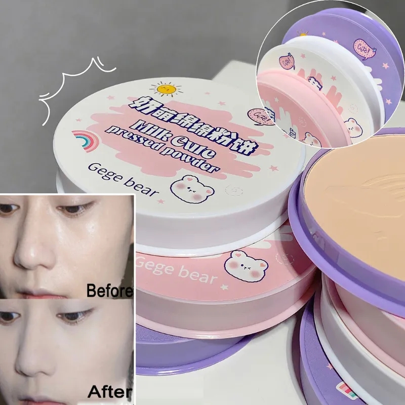 Dorisna Oil Control Pressed Powder Waterproof Lasting Makeup Finish Powder Breathable Setting Makeup Powder