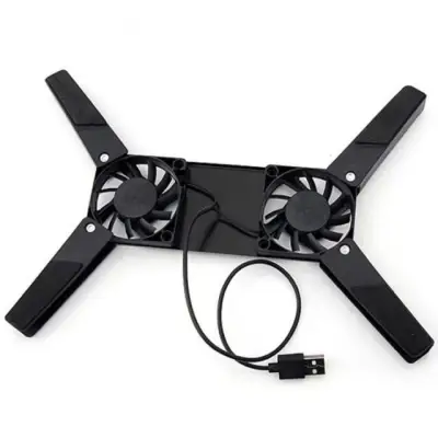 New Laptop Cooler Pad Stand Base Cooling Foldable Dual Fan USB Portable Convenient Notebook Cooler