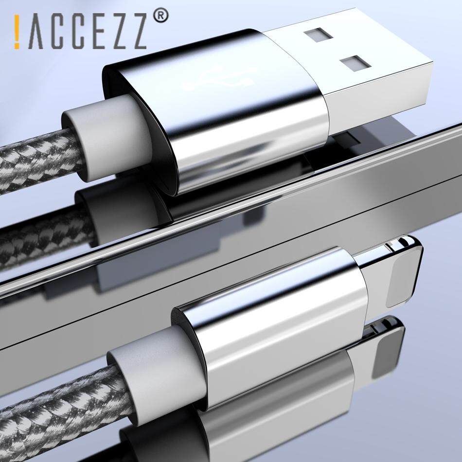 ! Accezz 1M untuk iPhone Kabel Data Pengisi Daya USB untuk iPhone X 7 6 8 6S 5S Plus X Max XR untuk iPad Mini IOS 12 8 Pin Cepat Kabel Daya