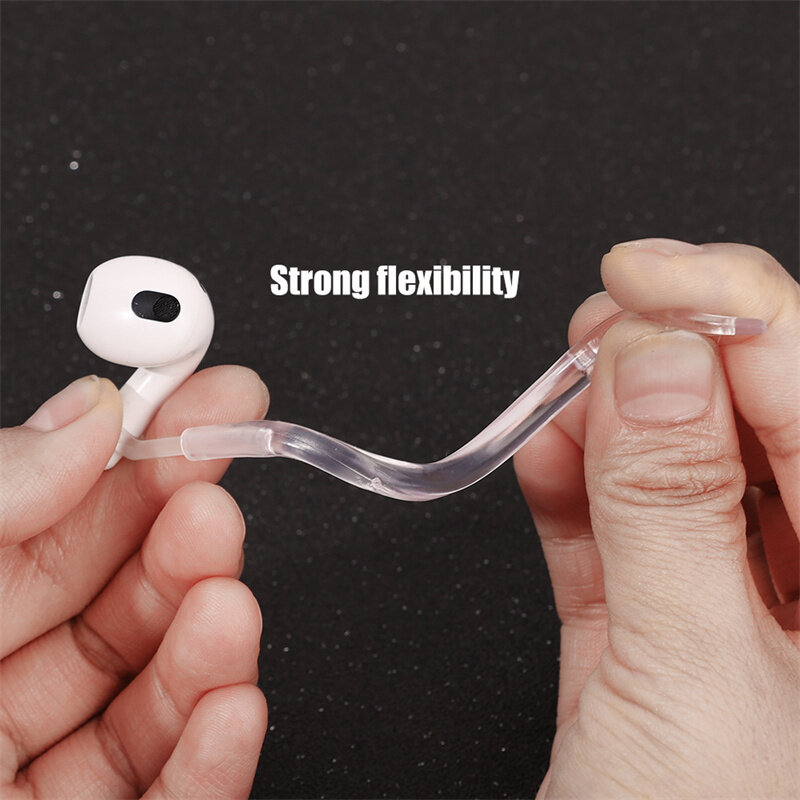 Móc đeo tai mềm trong suốt Tai nghe không dây đồ đựng bảo vệ chống rơi Tương thích với Apple Airpod 1 2 mũ trùm tai