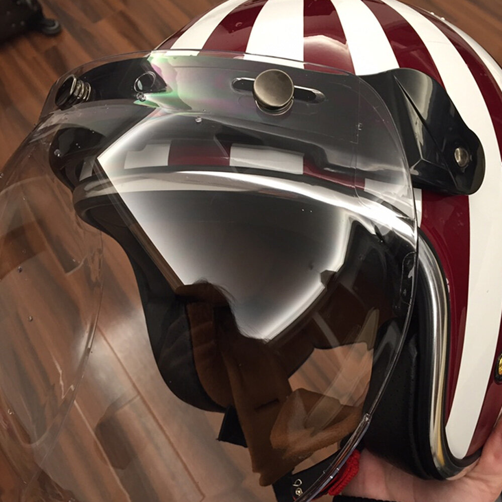 3-Snap Bubble Wind Shield Visor For Biltwell Gringo&Bonanza Motorcycle Helmet