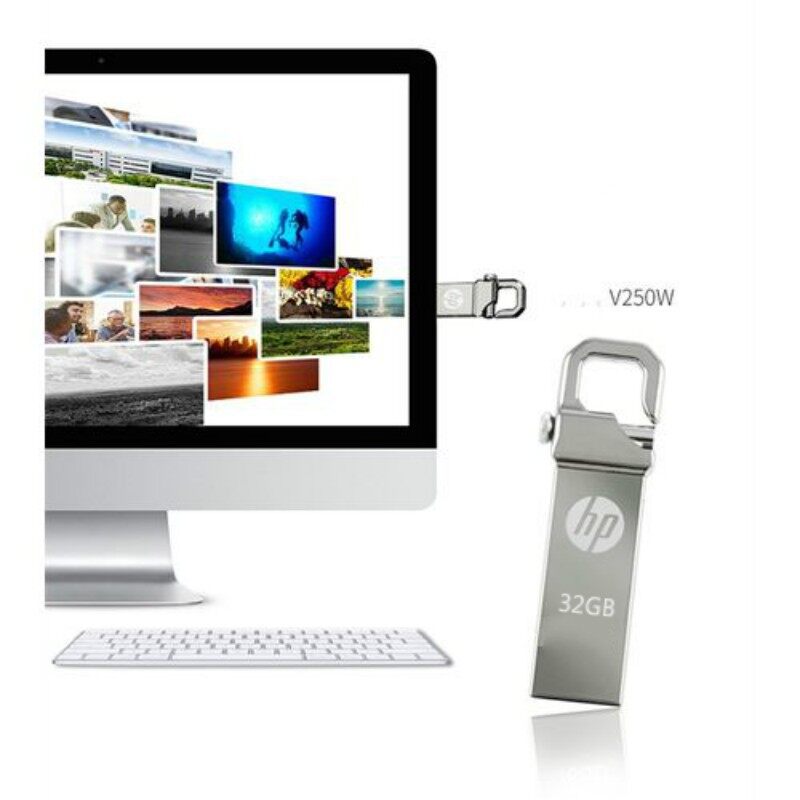 ♥Thanh Toán Khi Nhận Hàng + Ổ USB Flash HP V250W 16GB 32GB Kim Loại Chống Nước Chính Hãng 100%