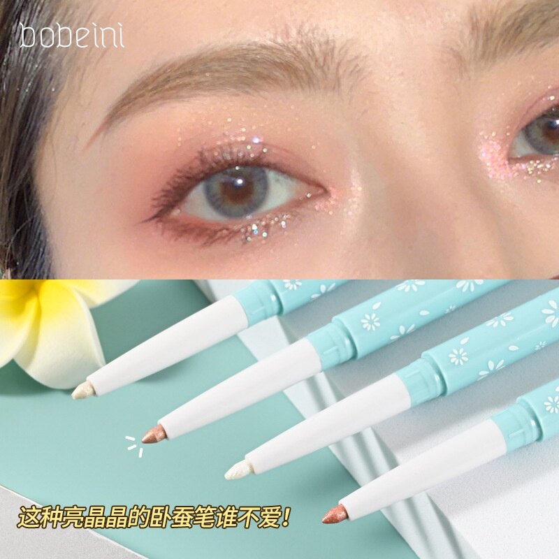 Bobeini Bút Phấn Mắt Màu Sắc Mịn Sáng Bóng Tự Động Nằm Silkworm Bút Duyên Dáng Lâu Dài