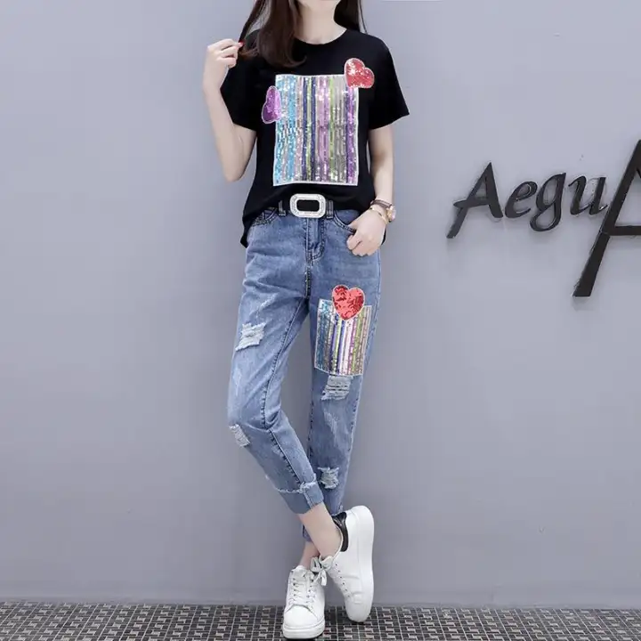 casual denim pants