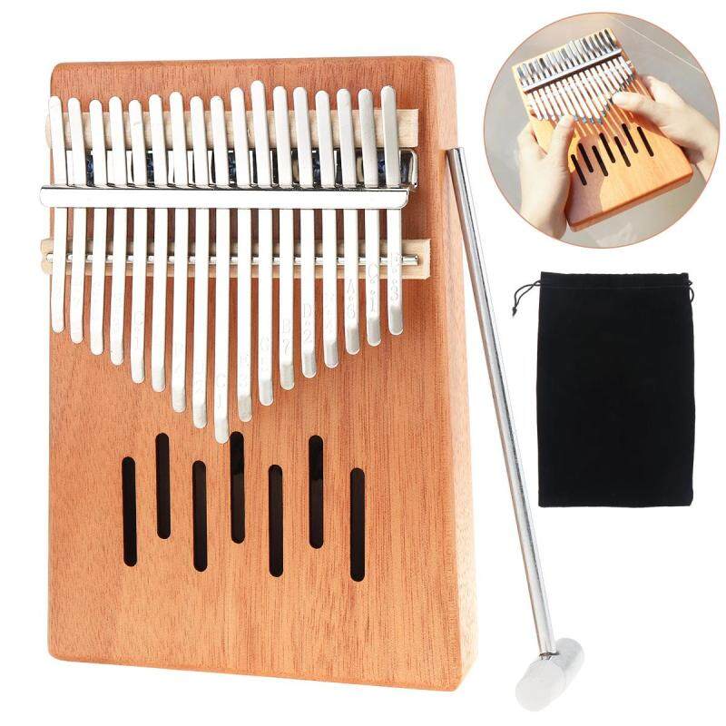 Kalimba Ngón Tay Cái Âm Thanh Piano Lỗ Bàn Phím Nhạc Cụ Gỗ Mahogany 17 Phím
