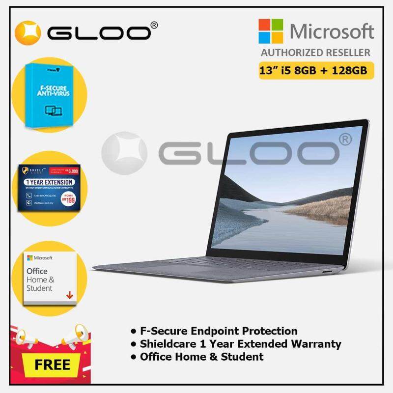 Microsoft Surface Laptop 3 13 Core i5/8GB RAM - 128GB Platinum - VGY-00016 + Shieldcare 1 Year Extended Warranty + F-Secure Endpoint Protection + Office Home & Student (ESD) Malaysia
