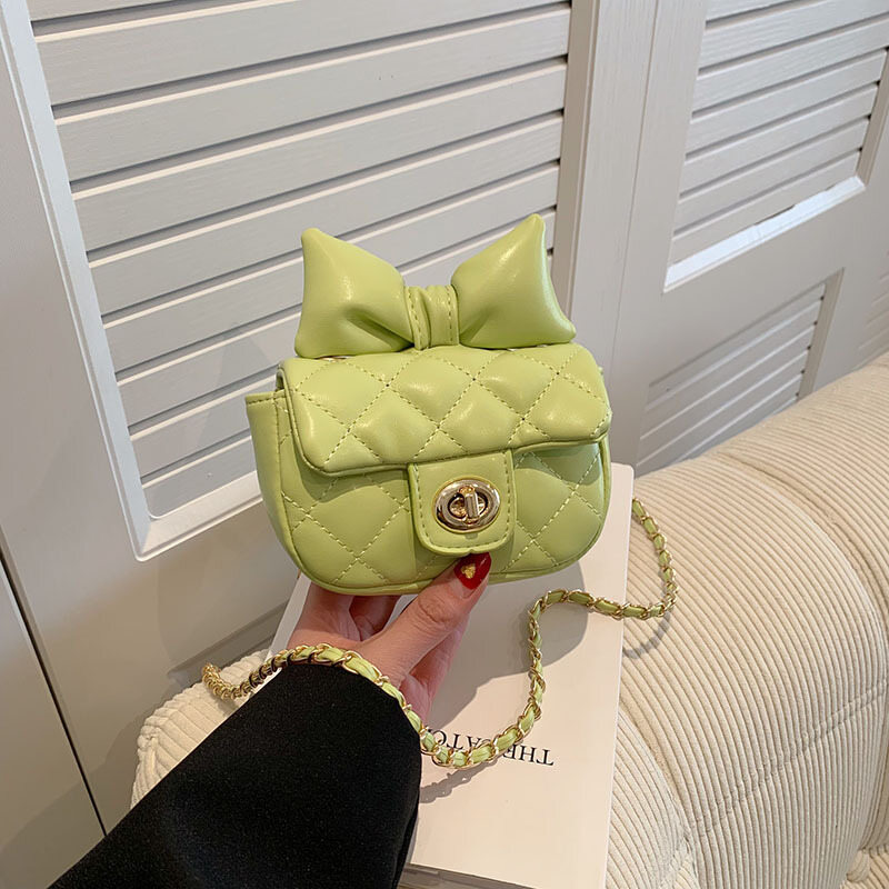 Tumama KIds Children's bag new cat shape bag embroidery thread small fragrance fairy small bag bow chain messenger bag