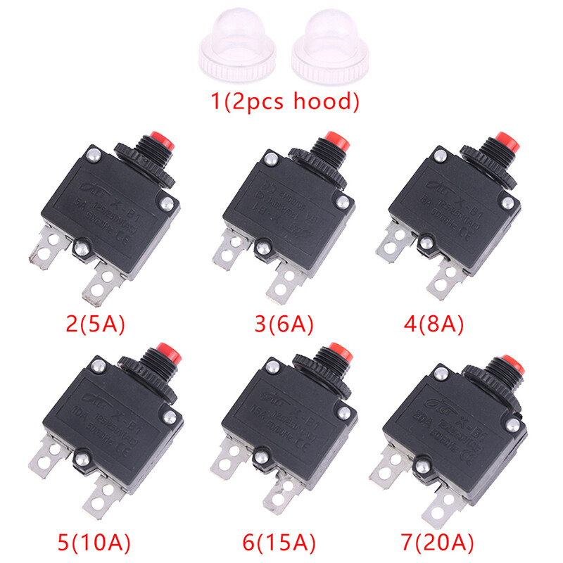 Banyan 5A 6A 8A 10A 15A 20A Thermal Switch Circuit Breaker Overload Protector Fuse