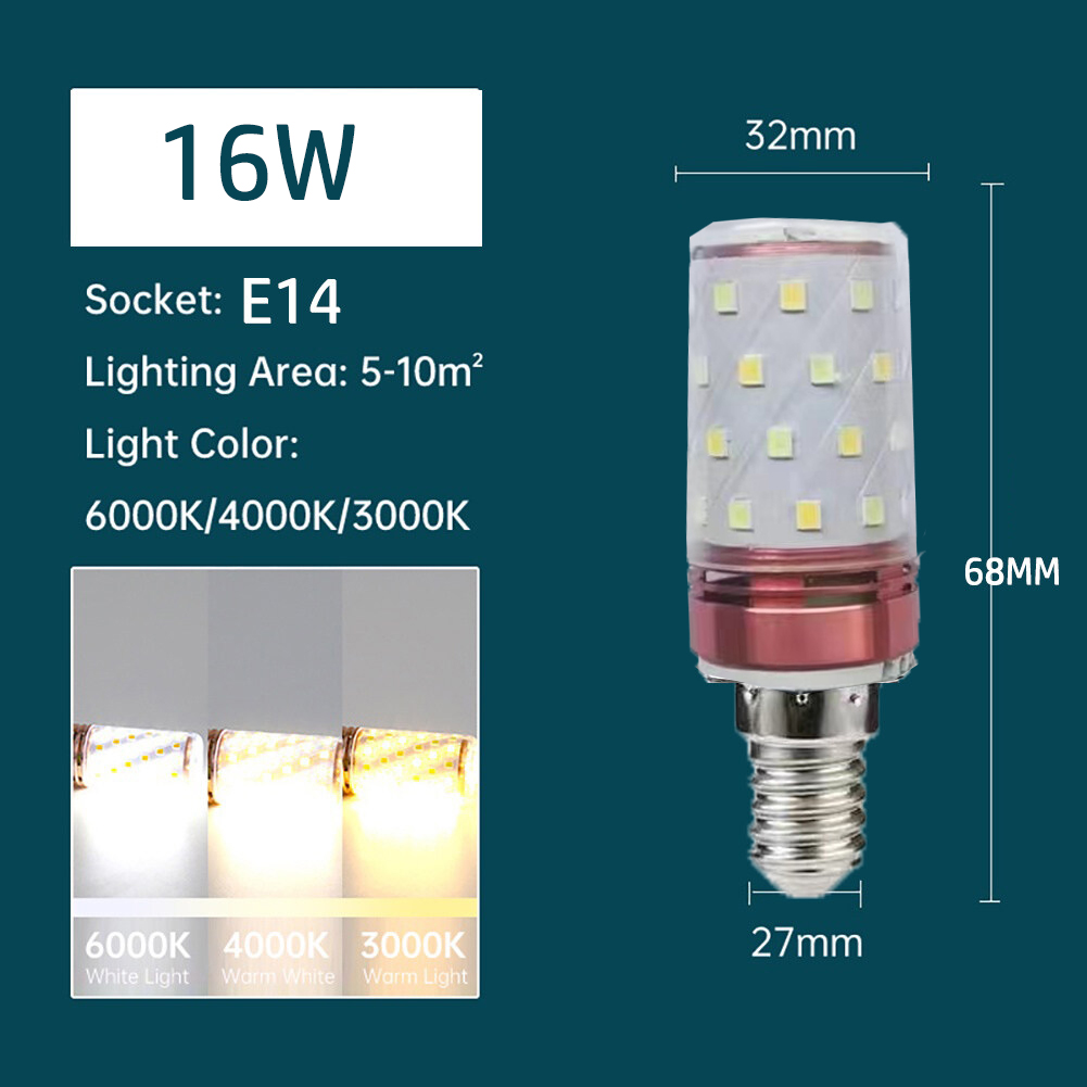 E27 E14 LED Bulb 12W 16W 18W High Brightness Lamp Light AC 220V Corn Bulbs Chandelier