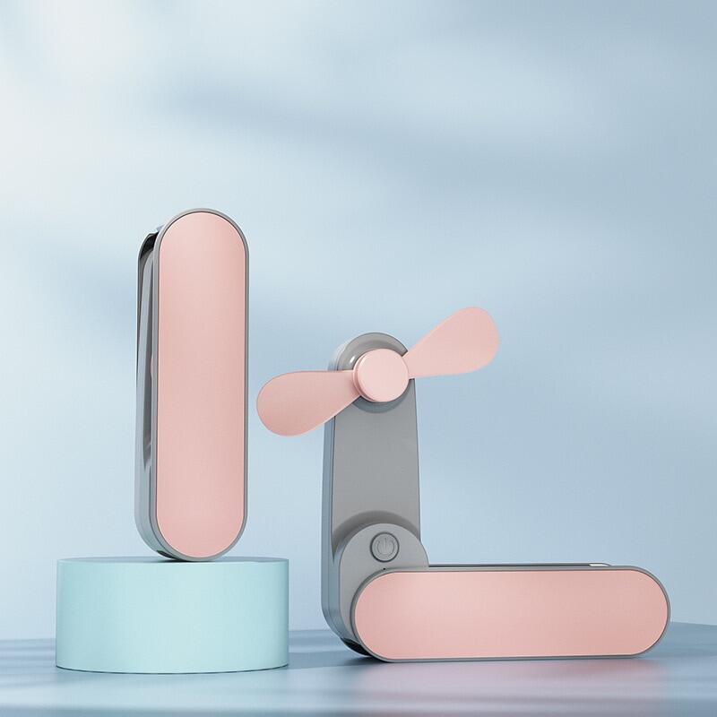 ZUZG Mini Portable Handheld Fan 3 in 1 Pocket Folding Handheld Fan Portable Air Conditioner USB Rechargeable Mute Safe Air Cooler