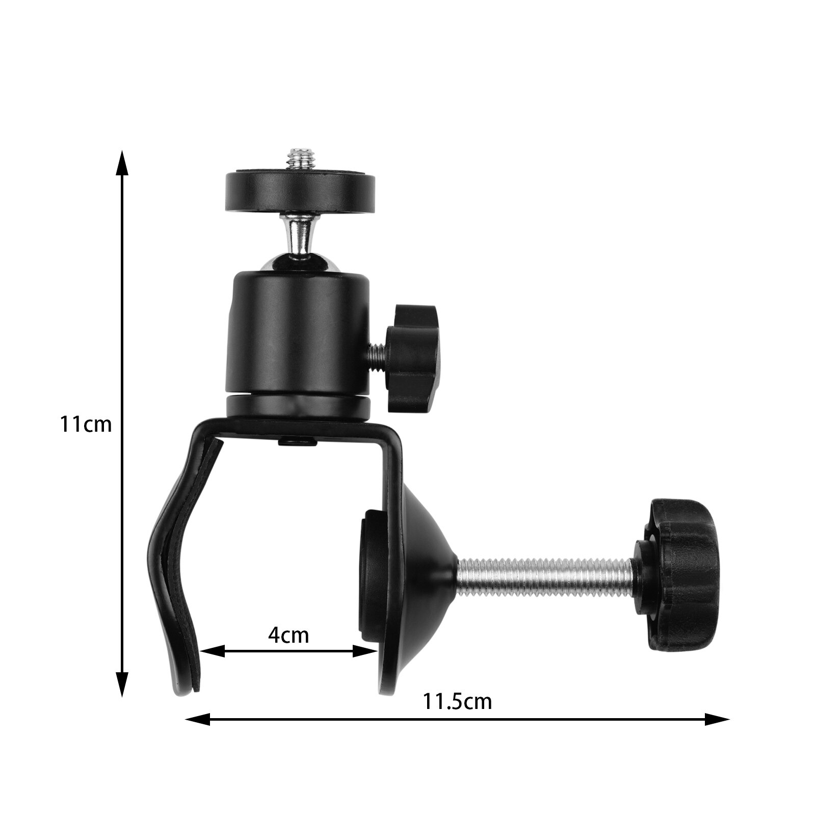 Andoer Siêu Kẹp Gắn Kẹp Cố Định Hình Chữ U, Với Đầu Bi Xoay Được Cho Micro Camera Đèn LED