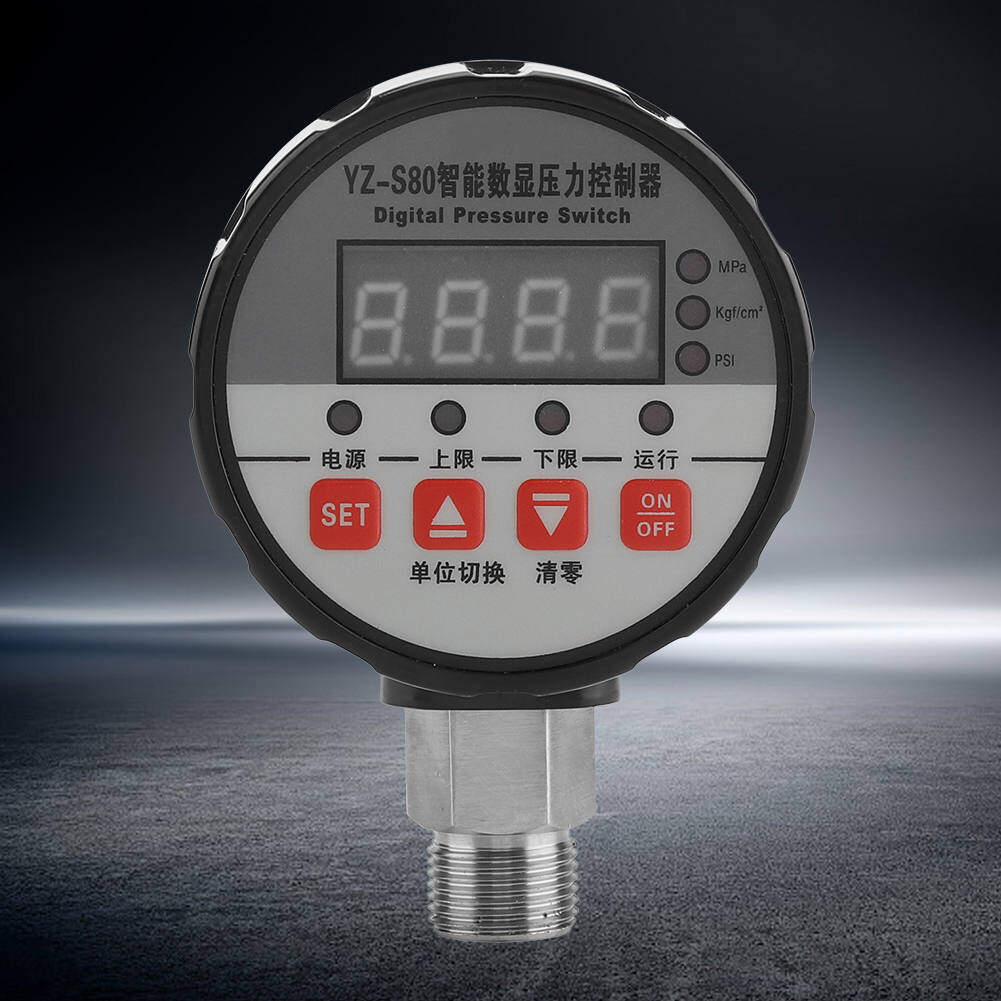 220V Digital Pressure Switch Controller 0-2Mpa 0.5%FS Accuracy Digital Pressure Controller for Water Pump Air Compressor