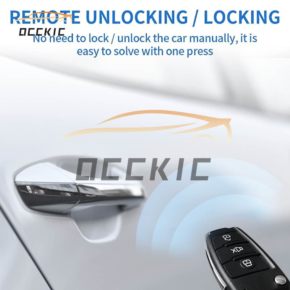 occkic Universal Car Door Lock Keyless Entry System with Trunk Release Button Remote Central Control Box Kit