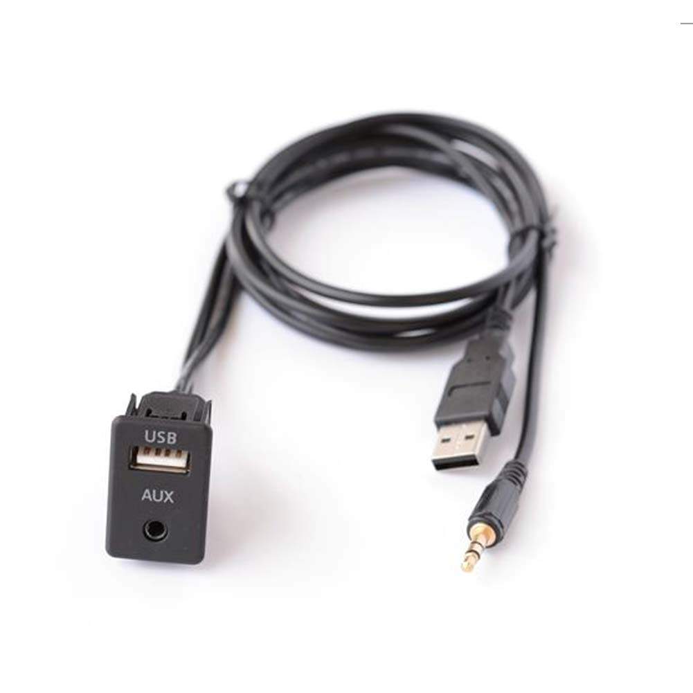 JaneDream 1PC 150CM Universal Car Dash Flush Moun AUX USB Port Panel USB Extension Cable Adapter for Car Boat