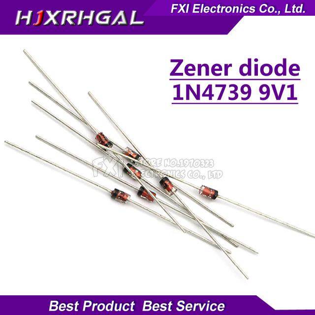 100pcs zener diode 1w 9v1 1n4739a 9.1v 1n4739 do-41