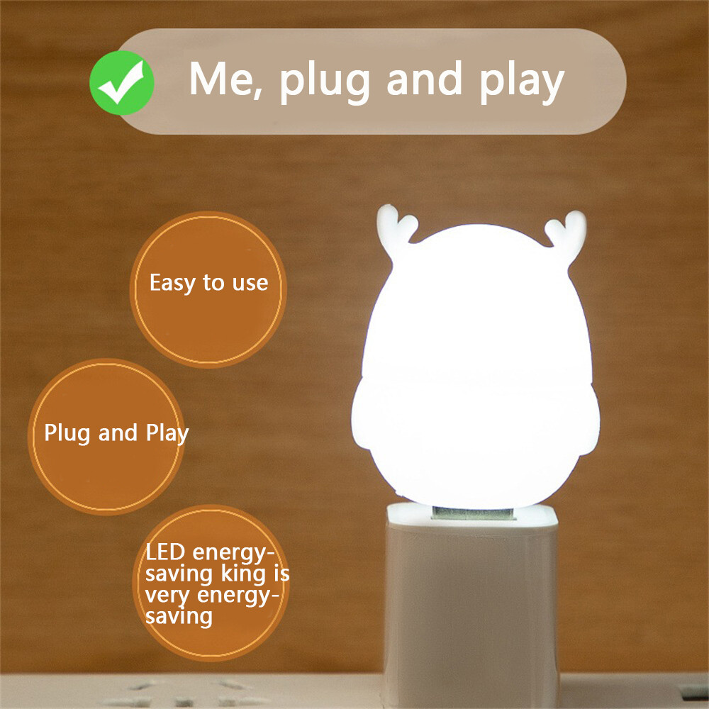 Ttmu 2023 new mini usb led night light wireless night light recharge bedroom bedside kitchen lamp cartoon decoration table lamp for kids gift 0608