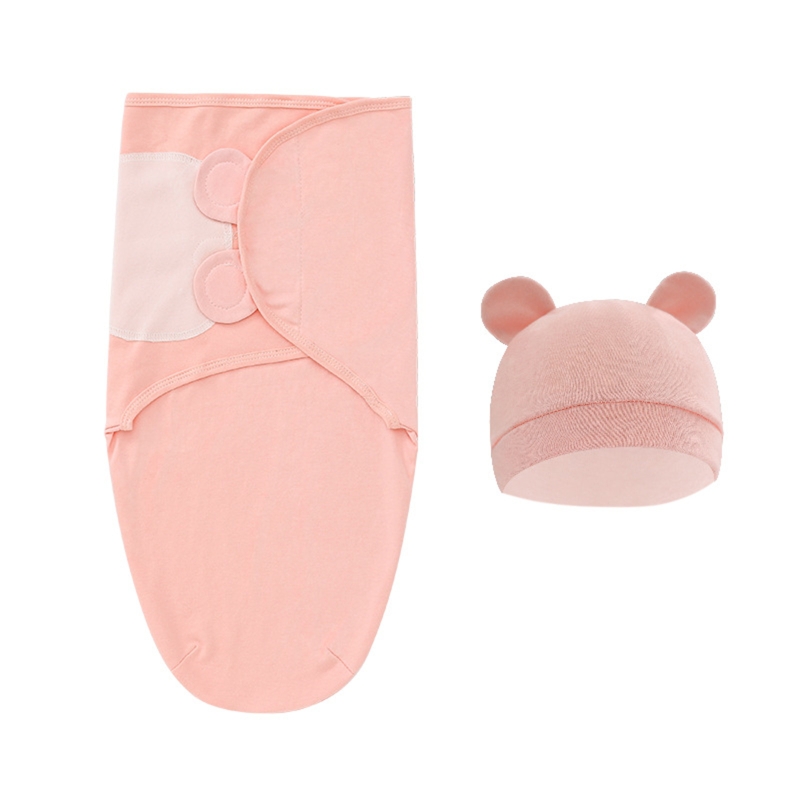 Soft Cotton Infant Swaddle Muslin Blanket Newborn Baby Wrap Swaddling Blankets Sleeping Bag Hat Outfits Set
