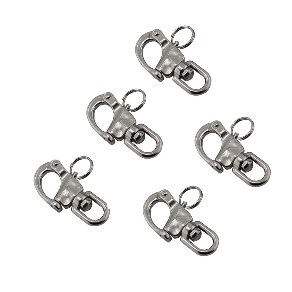 5PCS Quick Release Snap Shackle 316 Stainless Steel 70mm 87mm 128mm Heavy  Duty Sailing Quick Release Swivel Trigger Snap Shackle