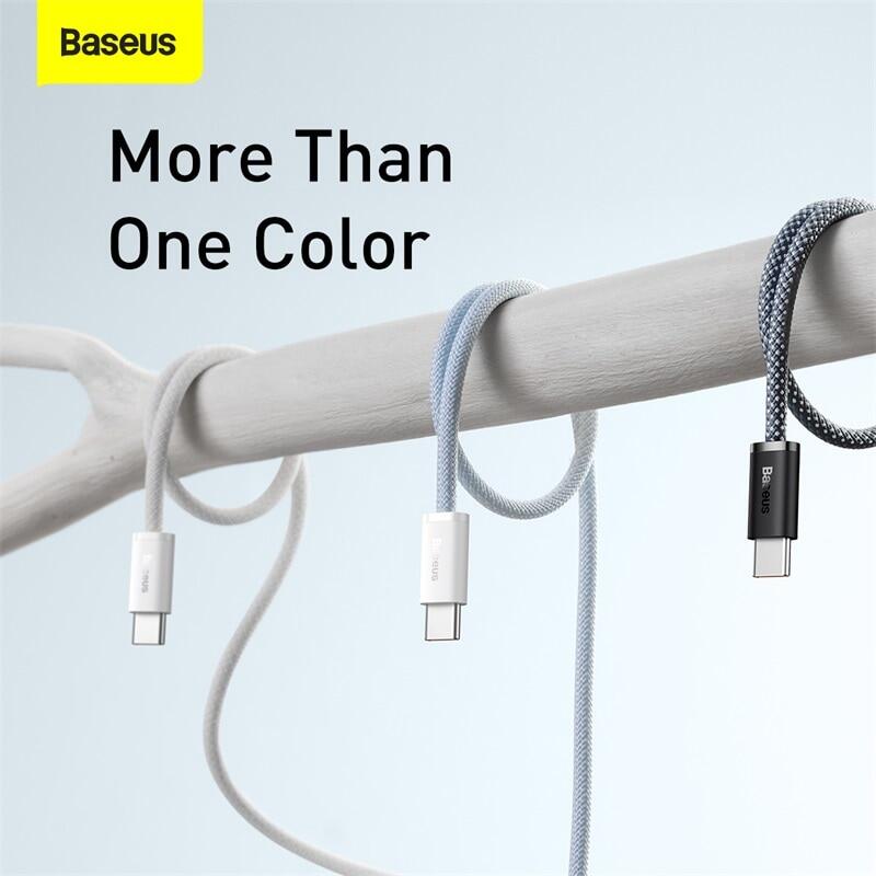 Baseus Cáp USB C 100W Cáp USB C Sang USB Type C Cho Macbook Pro Ipad PD Dây Sạc Nhanh Cáp Type-C Cho Xiaomi Huawei