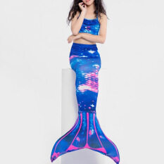 Daguanzhi03066 Phụ Nữ Trẻ Em Cô Gái Nàng Tiên Cá Đuôi Đồ Bơi Đầy Màu Sắc Bikini Swim Fun 1 Cái (Không Monofin)