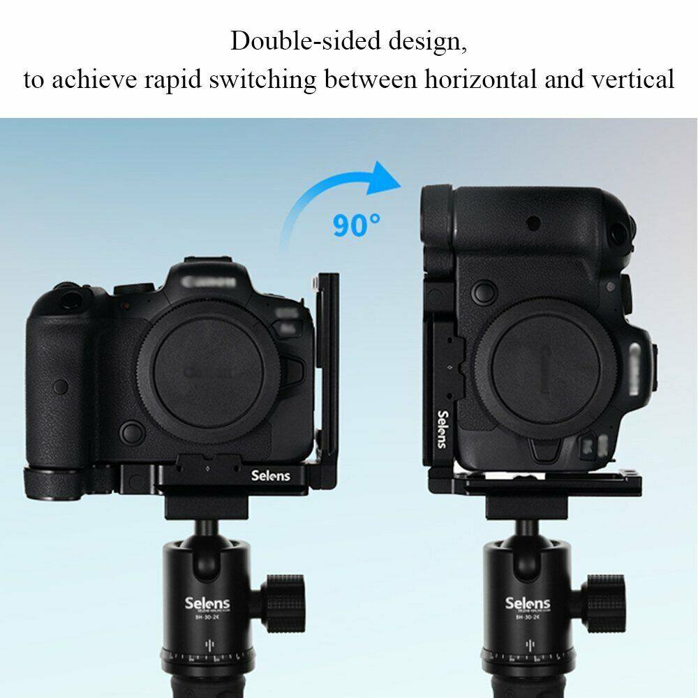 Selens L-Bracket Camera Cage Rig for Canon EOS R5 R6 Quick Release with Magnetic