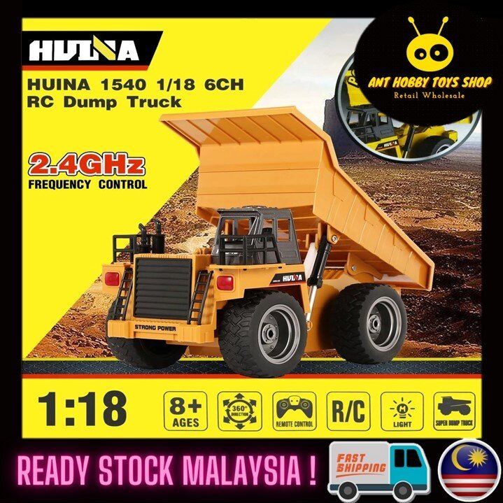 HUINA 1540 RC Dump Truck 2.4G Scale 1/18 2.4G Remote Control Dump Truck