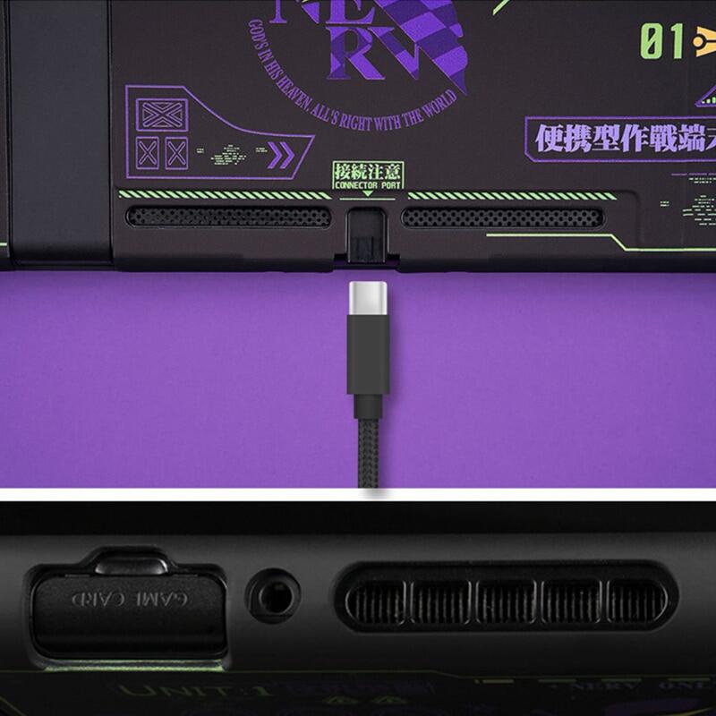 Evangelion Vỏ Bảo Vệ Với Kính Cường Lực Cho Nintendo Switch Vỏ Cứng Điều Khiển Joycon Đầy Đủ Hộp NS Cho Phụ Kiện Công Tắc
