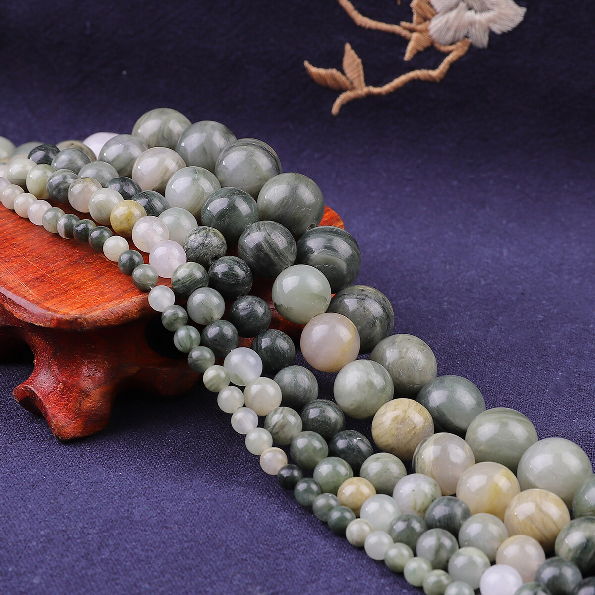 Natural Green Grass Marble Beads 4/6/8/10/12mm Pick Size Round Natural Stone Beads For Bracelet Making DIY Jewelry Necklace