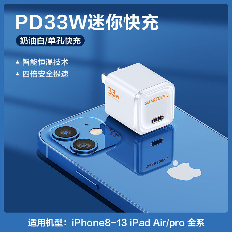 SmartDevil 20W PD Fast Charging Type C with Lightning Cable for iPhone 14 Pro max 13 Pro Max 12 Pro Max 11 Pro max XS  iPad Pro iPad Air Wall Charger