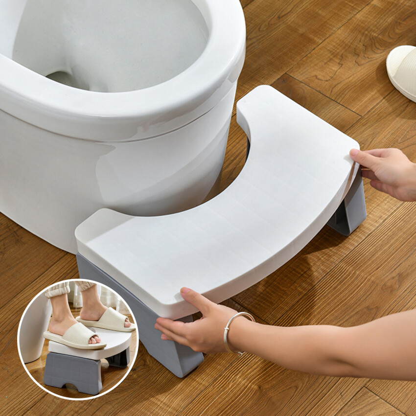 Folding Step Stool, Anti-Slip Sturdy Step Stool for Bathroom , Kitchen and Toilet