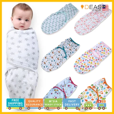 Newborn Baby Infant Cotton Envelope Swaddle Soft Blanket Wrap / Kain Bedung Bayi Selimut