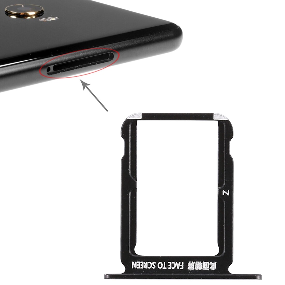 （ready stock） sim card tray for xiaomi mi mix 2s