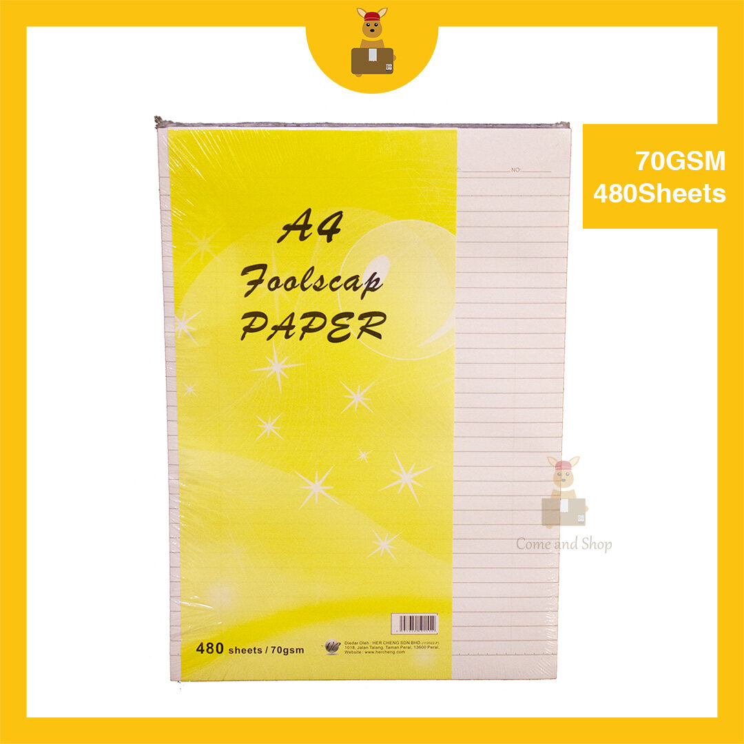 A4 Foolscap Paper Kertas Kajang A4 Exam Sheets Board Line (450 sheets ...