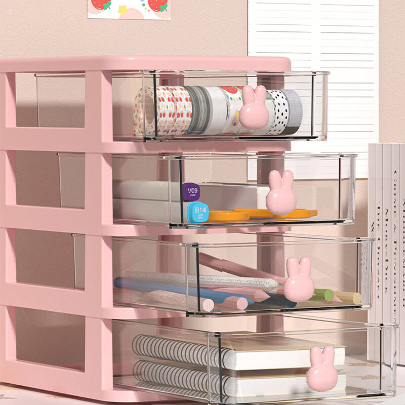 HANGDIAN ATủ Nhựa Nhiều Tầng mini Đựng Mỹ Phẩm / Văn Phòng Phẩm Để Bàn Tiện Lợi