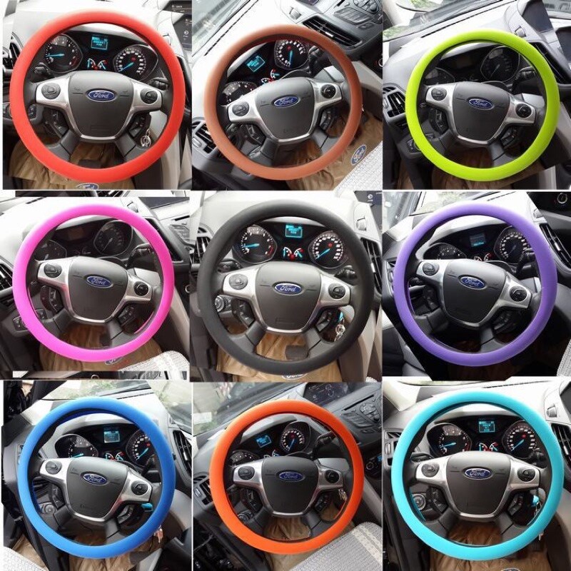 {TYEE Automotive Products} Silicon Car Steering Wheel Cover Leather Texture (Universal Size)