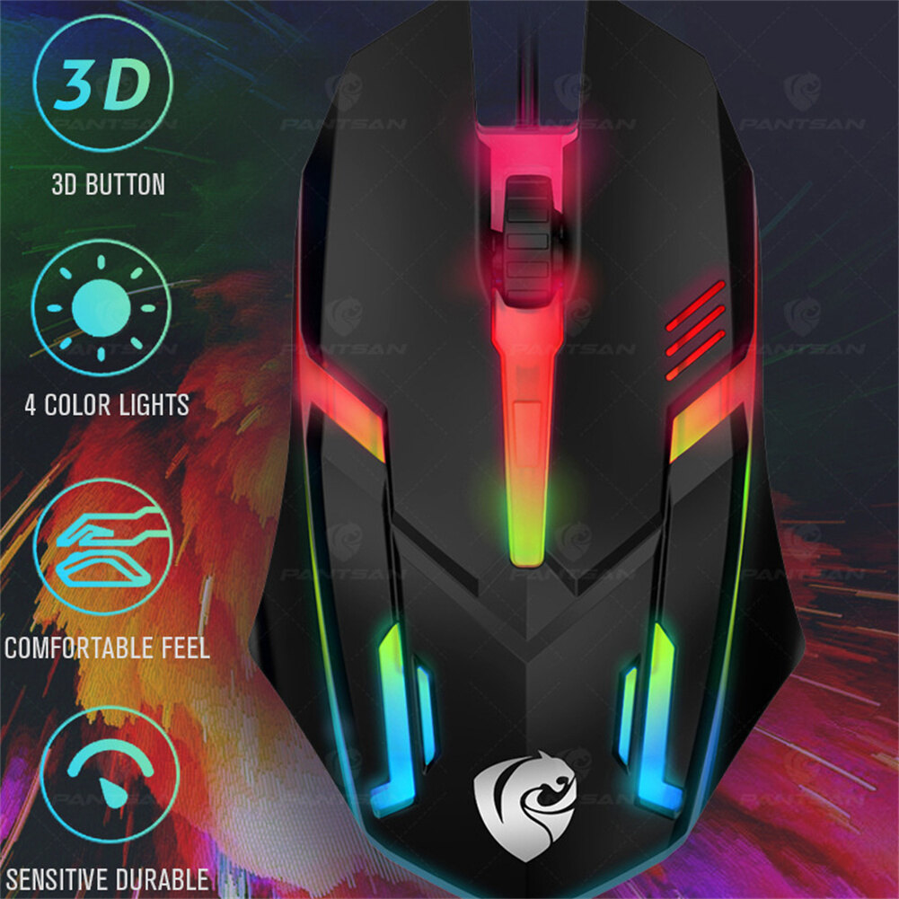 MV Wired Keyboard Mouse Set ful Backlight Ergonomic Mechanical 108 Keys Keyboard 3d Rollers Mouse For Computer Game