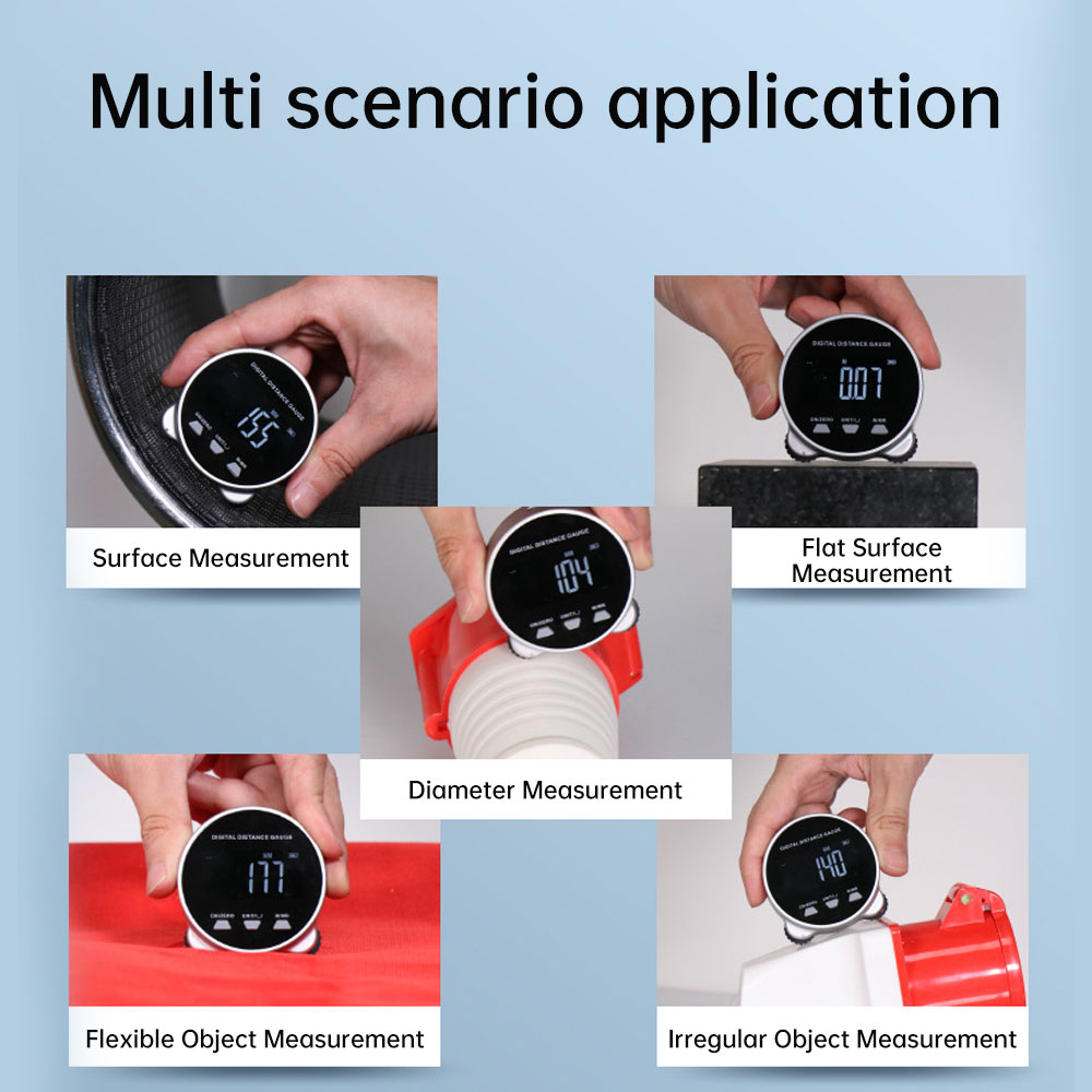DIPPRUN Electronic Distance Meter, Electronic Ruler,Electronic Clothing Measuring Ruler, Rolling Measurement, Multi-Function Digital Display Roller Electronic Ruler