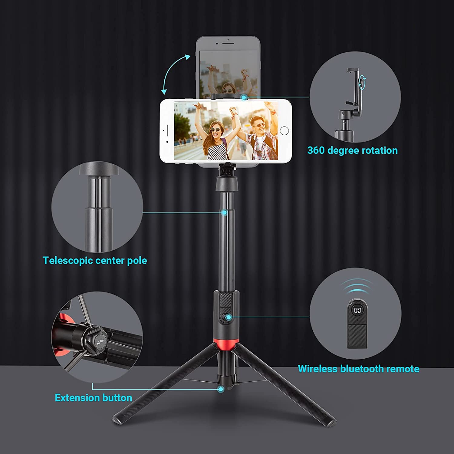 SmallRig Chân Máy Ảnh Tự Sướng Pro/Standard Edition | Kéo Dài 130cm + Điều Khiển Bluetooth | Gắn Mic/Đèn Chuyên Nghiệp | Gấp Gọn Cho Vlog/Live Stream 3375 / 4729